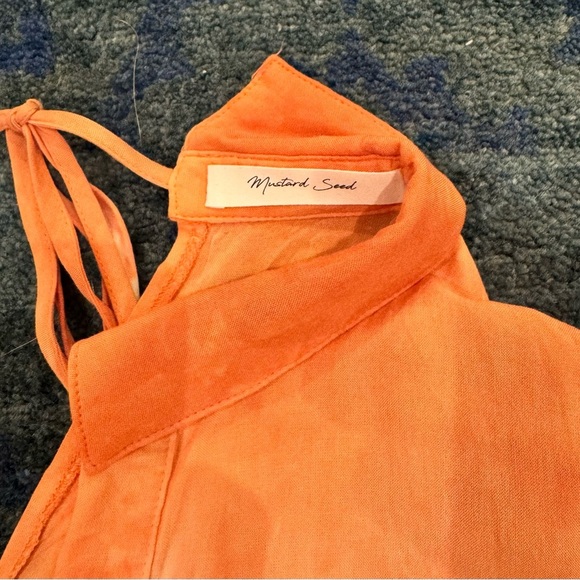 Mustard Seed Y2K Bohemian Shirt Festival Tie-Dye Flowy Beachy Vacation Top Med - Picture 2 of 9